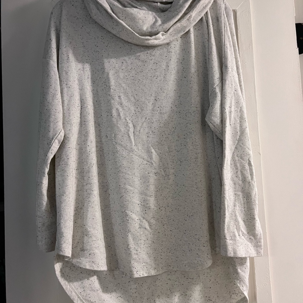 Lou & Grey Women's Speckled Cowl Neck Sweatshirt